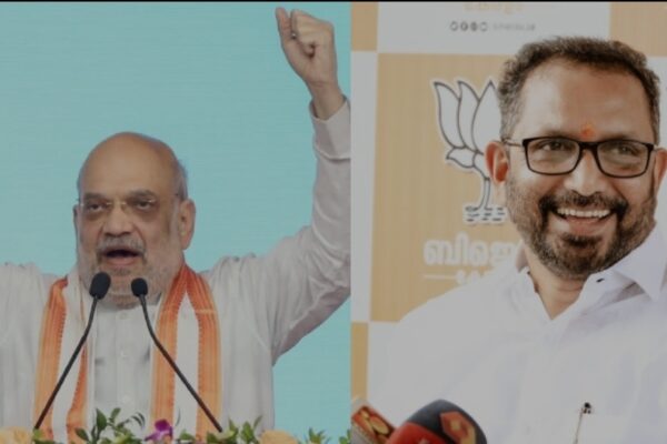 കെ സുരേന്ദ്രൻ അധ്യക്ഷനായ ശേഷം ബിജെപിയിൽ വലിയ വളർച്ച കൈവരിച്ചു’; സുരേന്ദ്രന് വേണ്ടി കയ്യടിക്കാൻ പ്രവർത്തകരോട് ആവശ്യപ്പെട്ട് അമിത് ഷാ